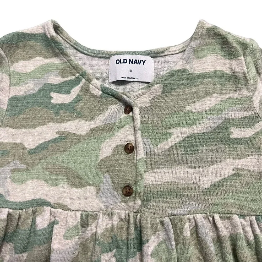 Old Navy 5T Green Camouflage Dress